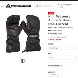 Klim woman’s allure Mittens with gortex